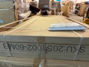 Double Sliding Frameless Shower Door-Matte Black-See Photos For Measurements