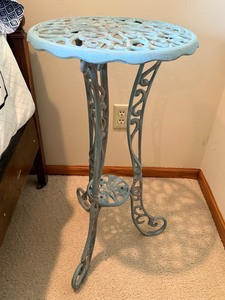 Ornate Cast Iron Plant Stand Table