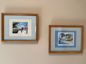 Jonathan Bethel Framed Prints Hope Town Ride & Walking Down Bay (Lot of 2)