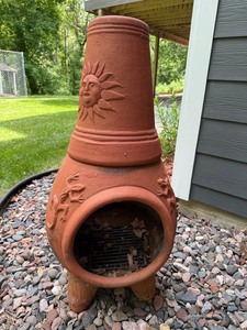 Terracotta Chiminea Outdoor Fireplace