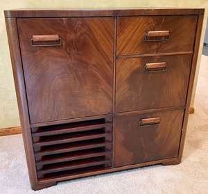 Vintage Philco Console TV Cabinet With Turntable