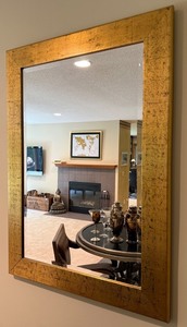 Gold Finish Wall Mirror 31 W X 44 H