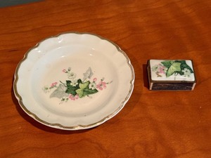 Limoges Porcelain Bowl & Match Safe Mixed Lot