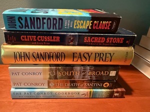 John Sandford, Clive Cussler & Pat Conroy Book Lot of 6