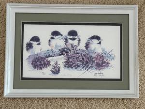 Jean Haefele Framed Limited Edition Bird Print Kinda Corny 4041500