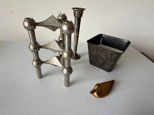 Nagel KG Candleholder Decor Lot Brass Duck Vase Candle West Germany