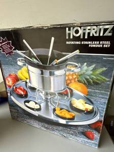 Hoffritz Rotating Stainless Steel Fondue Set Item 402067 Boxed
