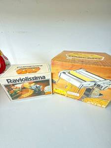 Marcato Atlas 150 Pasta Maker & Raviolissima Boxed Italy Lot