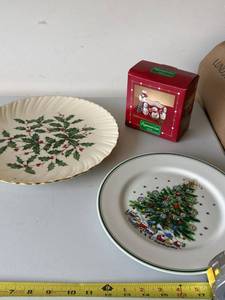 Lenox Jalem Christmas Holiday Serving Plates Bowls 3 Pc Lot