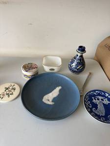 Vintage Mixed Pottery Porcelain Lot Royal Copenhagen Fire-King Plate