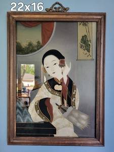 Framed Geisha Wall Art 22 X 16 in