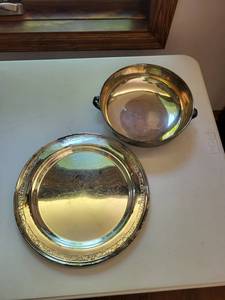 EPNS Silverplate Serving Set With Tray & Handled Bowl