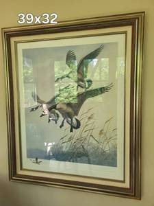 Signed Framed Goose Print