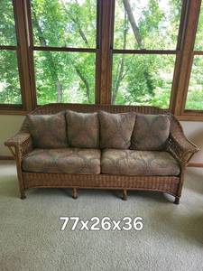 Wicker Patio Sofa