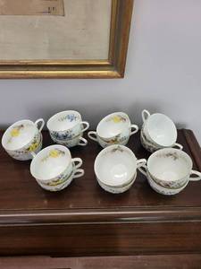 Floral Teacup Set (Lot of 10)