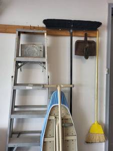 Household Cleaning Tools, Ladder & Ironing Board Mixed Lot