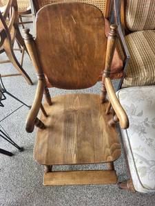 Wooden High Chair With Swing Tray