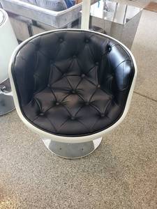 Modern Swivel Accent Chair With Chrome Base