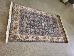 Blue Floral Area Rug 4 X 6