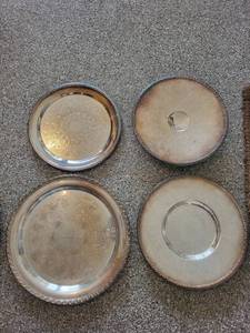 F.B. Rogers Silver Co. 1616 Silver Plate Trays (Lot of 4)