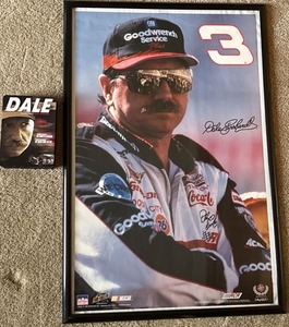 Dale Earnhardt Framed Poster & DALE Limited Edition DVD Tin Set