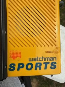 Sony Watchman Sports FD-44A Portable B&W TV FM Radio w Carry Bag