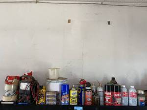 Lot of Assorted Garage Shop Supplies Simpson Meter WD-40 Sta-Bil