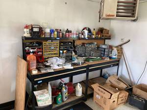 Pair of Industrial Steel Workbenches w Pegboard Shelf 48x24x60