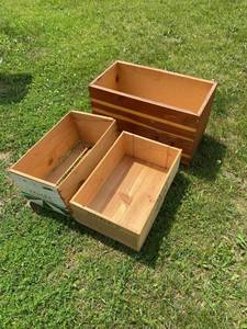 Vintage Wooden Storage Crates & Decorative Box Farmhouse Decor