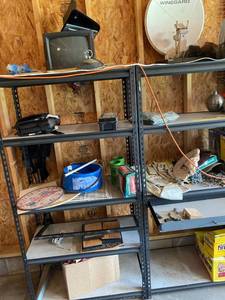 Mixed Garage Shelf Contents Electronics Tools Housewares Decor Lot