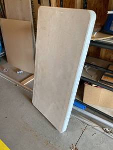 Lifetime 2 x 4 Folding Utility Table Beige Plastic Top Steel Legs