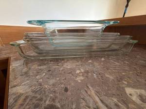 Clear Glass Baking Dishes Casserole Pans Set of 4 Assorted Sizes