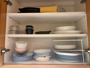 Corelle Blue Floral Dinnerware & Assorted Kitchen Serveware Lot