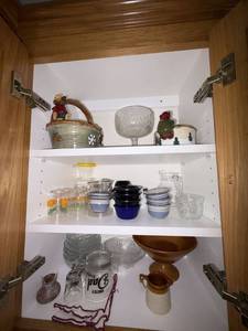 Box Lot of Assorted Kitchenware Glassware Holiday Ceramics