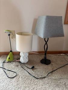 Lot of Assorted Table Lamps Desk Task Accent Lighting Modern Decor