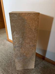 Natural Stone Display Pedestal Column Stand 9 x 9 x 26 Inch