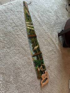 Vintage Hand Painted Two Man Crosscut Saw Northwoods Deer Barn Folk Art 53