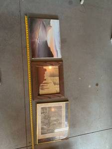 3-Piece Assorted Wall Art Sunset Canvas Desert Mirror Paris Print