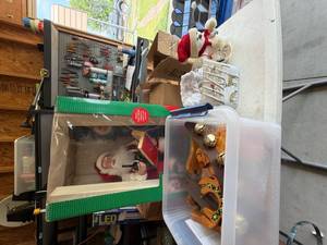 Vintage Christmas Holiday Decor Lot Animated Santa Dept 56 Billy Buttons