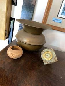 Lot of Assorted Decorative Home Decor Vase Onyx Clock Pottery