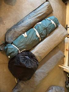 Assorted Camping Tent & Canopy Shelter Bag Lot w Poles Tarps