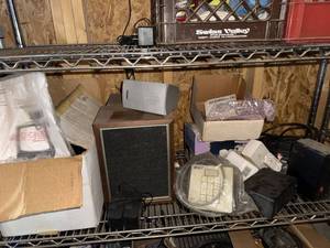 Lot of Assorted Vintage Electronics Speakers Security Intercom Parts