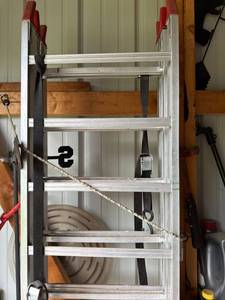 Pair of 6ft Aluminum Folding Loading Ramps w Safety Straps 1200 lb