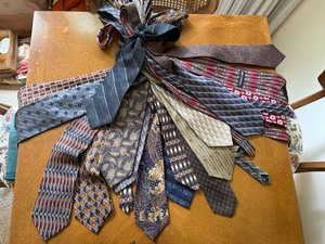 Vintage Mens Necktie Lot Mixed Brands Geometric Paisley Wide Ties