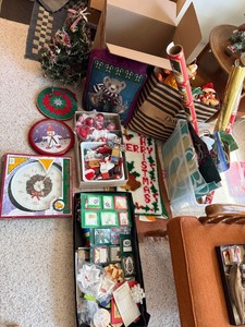 Large Mixed Christmas Decor Gift Wrap Ornament Lot -Clocks -Disney Holiday