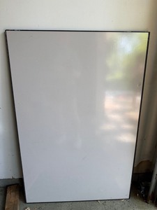 Large Framed Whiteboard Dry Erase Board Black Frame Good Condition