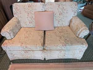 Floral Loveseat Sofa With Cushions