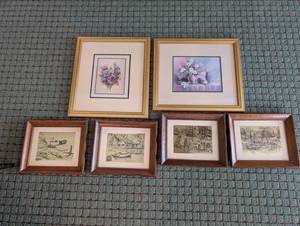 Framed Art Print Assortment (Lot of 6)