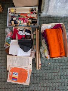 Mixed Lot Red Heart Yarn, Dritz Tracing Paper & Takumi Knitting Needles