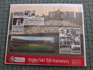 Wrigley Field 75th Anniversary Chicago Cubs Poster